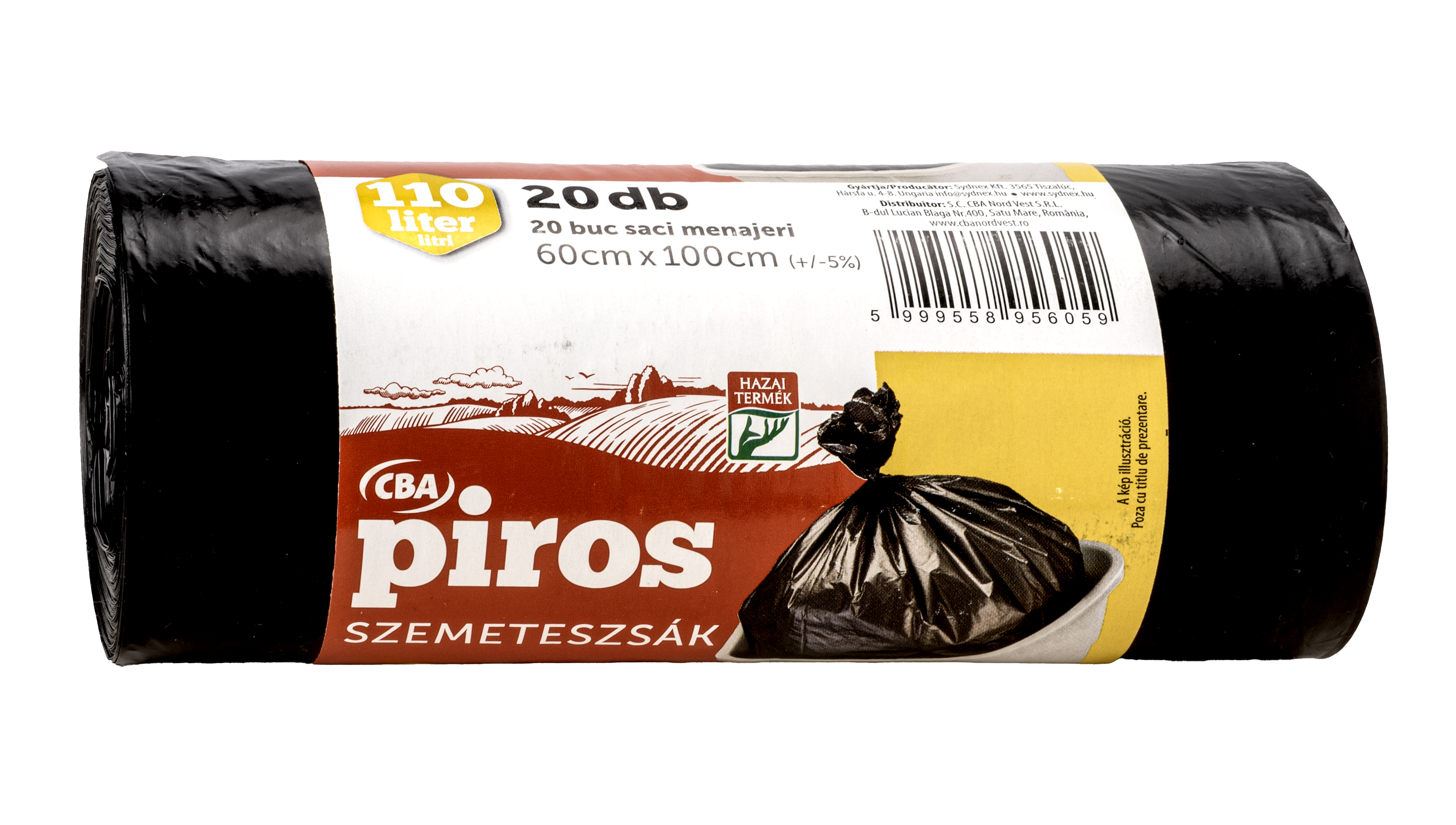 CBA Piros Szemeteszsák 110 l 20 db/roll